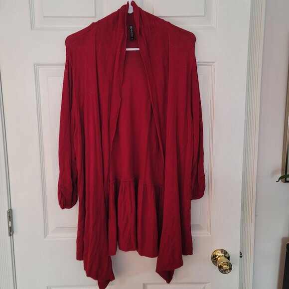 Massini Sweaters - Womens Red Massini long sweater